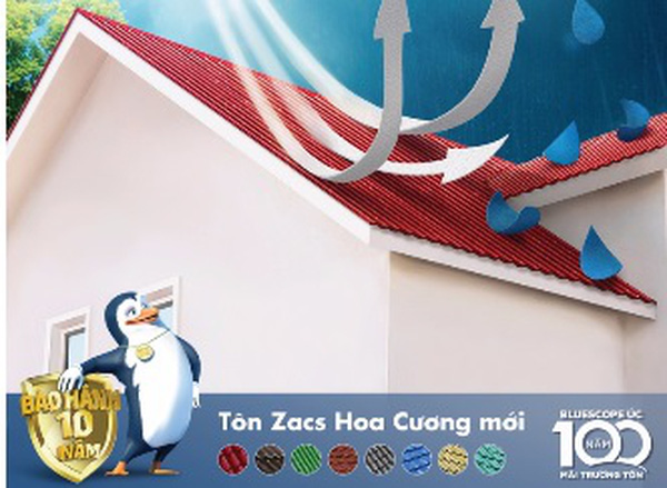 Công nghệ ECO - COOl™ độc quyền giúp phản xạ nhiệt tốt hơn làm giảm nhiệt độ bền mặt mái nhà đến 5°C Công nghệ ECO - COOl™ độc quyền giúp phản xạ nhiệt tốt hơn làm giảm nhiệt độ bền mặt mái nhà đến 5°C