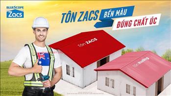 Sản phẩm Tôn Úc Bluescope Zacs Bền Màu AZ70 Tiên Tiến