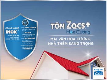 Sản phẩm Tôn Zacs+ Hoa Cương AZ100 công nghệ INOK 4X